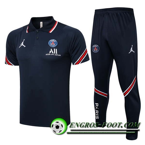 Ensemble Polo Jordan PSG + Pantalon Bleu Marin 2021/2022