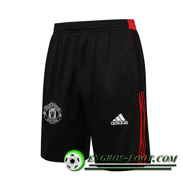 Short De Foot Manchester United Noir/Rouge 2021/2022