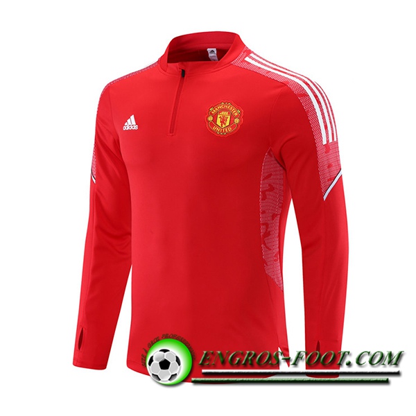 Sweatshirt Training Manchester United Blanc/Rouge 2021/2022