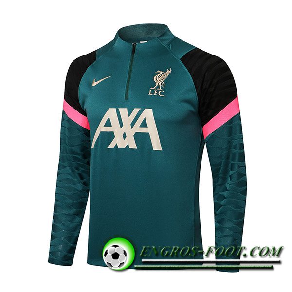 Sweatshirt Training FC Liverpool Vert/Noir 2021/2022