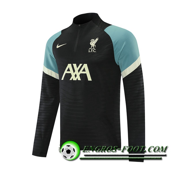 Sweatshirt Training FC Liverpool Noir/Vert 2021/2022