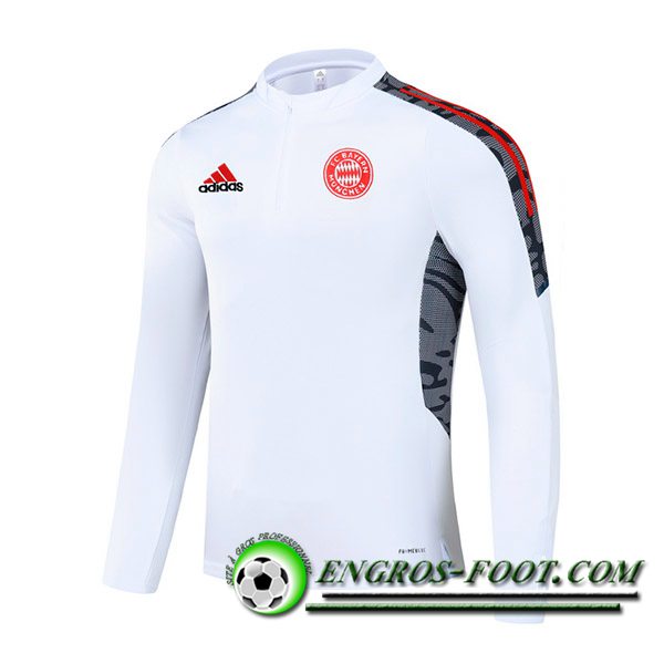 Sweatshirt Training FC Bayern Munich Blanc/Rouge 2021/2022