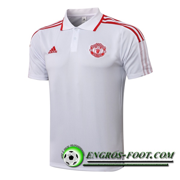 Polo Foot Manchester United Rouge/Blanc 2021/2022 -01