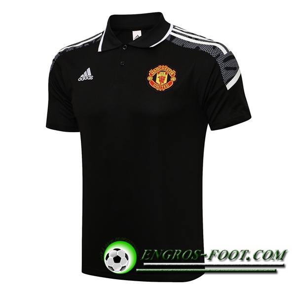 Polo Foot Manchester United Noir/Blanc 2021/2022