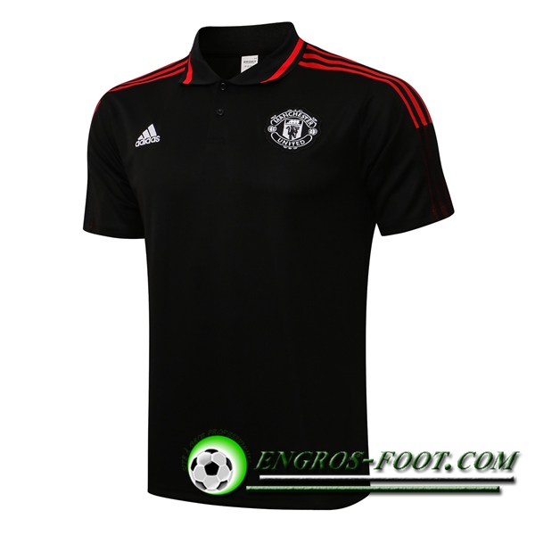 Polo Foot Manchester United Rouge/Noir 2021/2022