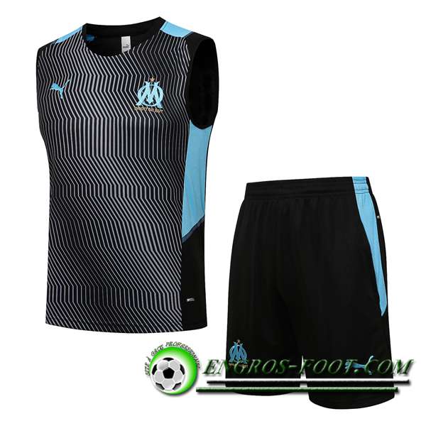 Ensemble Training Debardeur Marseille OM + Short Bleu/Noir 2021/2022