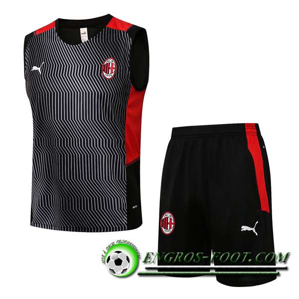 Ensemble Training Debardeur Milan AC + Short Rouge/Blanc 2021/2022