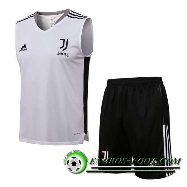 Ensemble Training Debardeur Juventus + Short Noir/Blanc 2021/2022