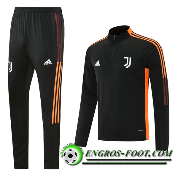 Ensemble Survetement de Foot Juventus Noir/Orange 2021/2022