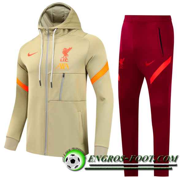 Ensemble Veste A Capuche Survetement - Veste FC Liverpool Brun 2021/2022