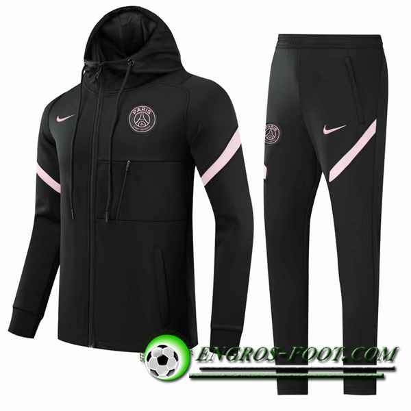 Ensemble Veste A Capuche Survetement - Veste Jordon PSG Noir 2021/2022