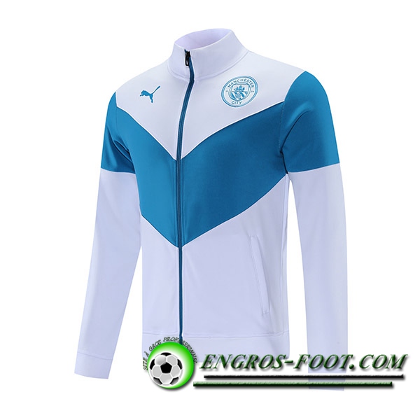 Veste Foot Manchester City Blanc/Bleu 2021/2022