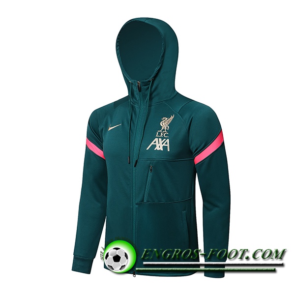 Veste A Capuche FC Liverpool Vert 2021/2022