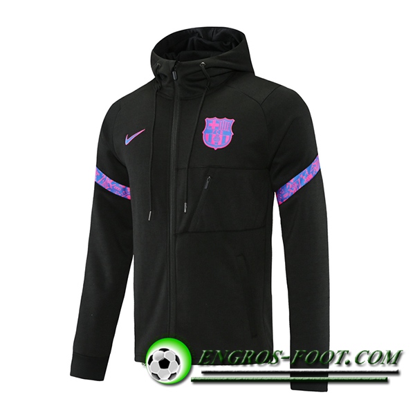 Veste A Capuche FC Barcelone Noir/Pourpre 2021/2022