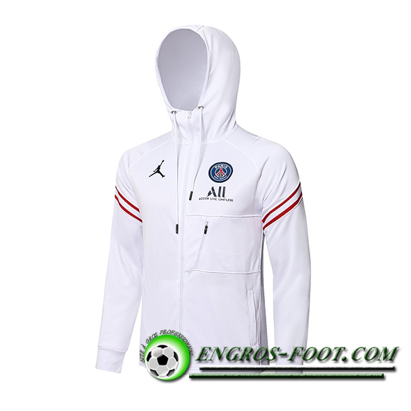 Veste A Capuche Jordon PSG Blanc 2021/2022