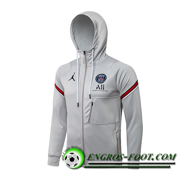 Veste A Capuche Jordon PSG Gris 2021/2022