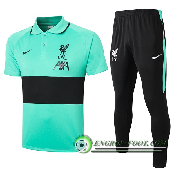 Ensemble Polo FC Liverpool + Pantalon Vert/Noir 2020/2021