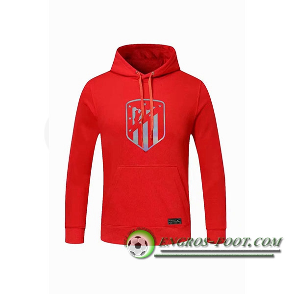 Engros-foot: Sweatshirt Training Capuche Atletico Madrid Rouge 2020/2021 Thailande