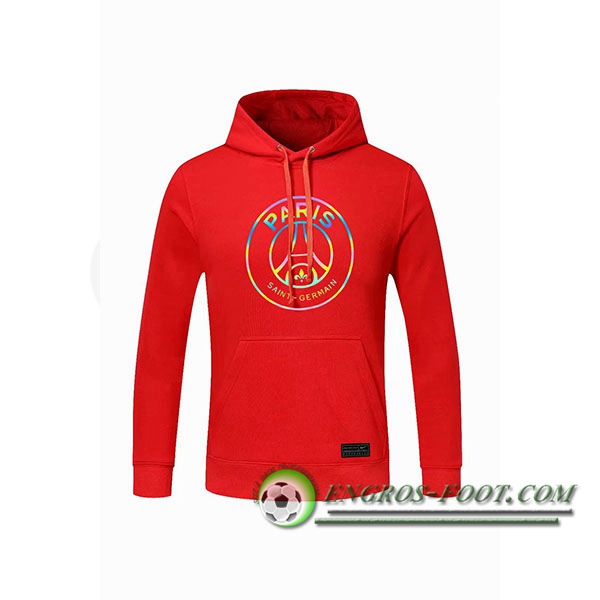 Engros-foot: Sweatshirt Training Capuche PSG Rouge 2020/2021 Thailande