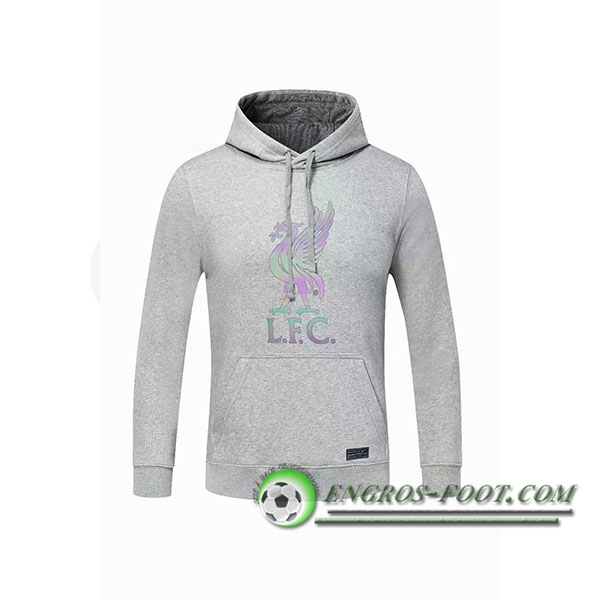 Engros-foot: Sweatshirt Training Capuche FC Liverpool Gris 2020/2021 Thailande