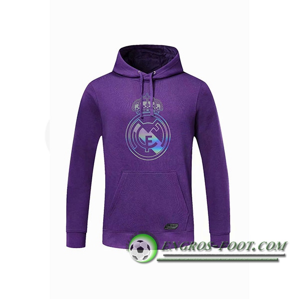 Engros-foot: Sweatshirt Training Capuche Real Madrid Violet 2020/2021 Thailande