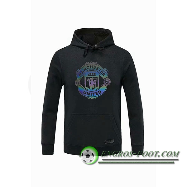 Engros-foot: Sweatshirt Training Capuche Manchester United Noir 2020/2021 Thailande