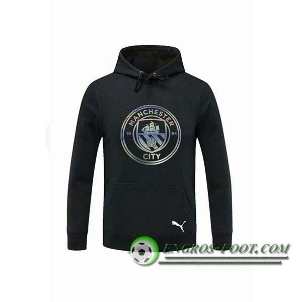 Engros-foot: Sweatshirt Training Capuche Manchester City Noir 2020/2021 Thailande