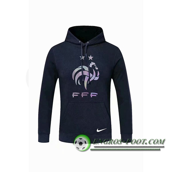 Engros-foot: Sweatshirt Training Capuche France Noir 2020/2021 Thailande