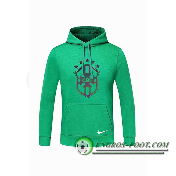 Engros-foot: Sweatshirt Training Capuche Brésil Vert 2020/2021 Thailande