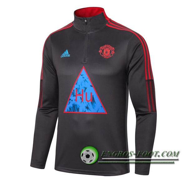 Engros-foot: Sweatshirt Training Manchester United Joint Edition Gris Fonce 2020/2021 Thailande