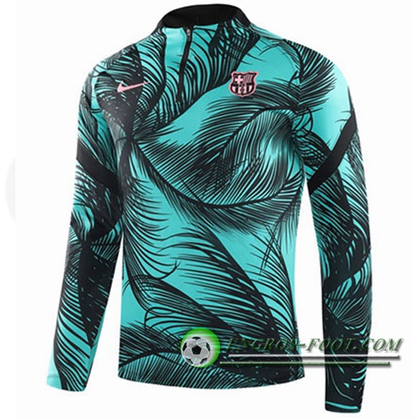 Engros-foot: Sweatshirt Training FC Barcelone Noir/Vert 2020/2021 Thailande