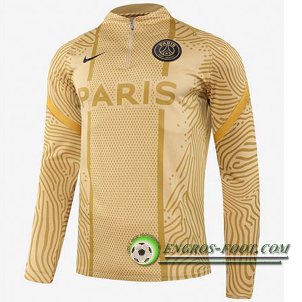 Engros-foot: Sweatshirt Training PSG Jaune 2020/2021 Thailande