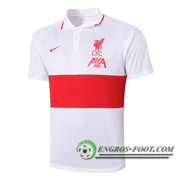 Polo Foot FC Liverpool Blanc/Rouge 2020/2021