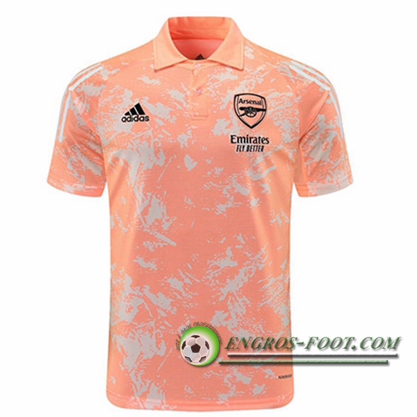 Polo Foot Arsenal Rose/Blanc 2020/2021