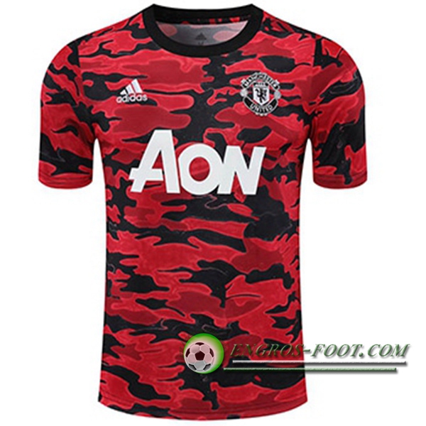 Training T-Shirts Manchester United Noir/Rouge 2020/2021