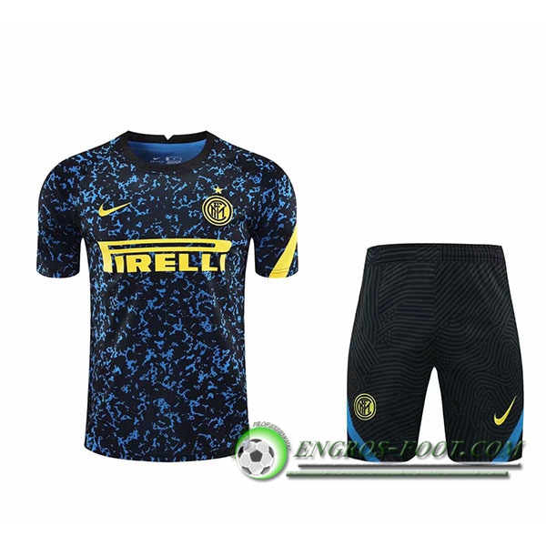 Ensemble Training T-Shirts Inter Milan + Shorts Bleu/Noir 2020/2021