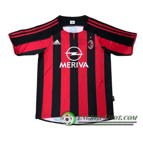 Engros-foot: Jeu Maillot de Milan AC Retro Domicile 2003/2004 Thailande