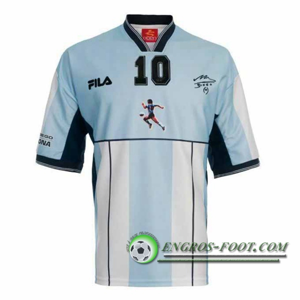 Engros-foot: Jeu Maillot de Argentine Retro 10 Maradona 2001 Thailande