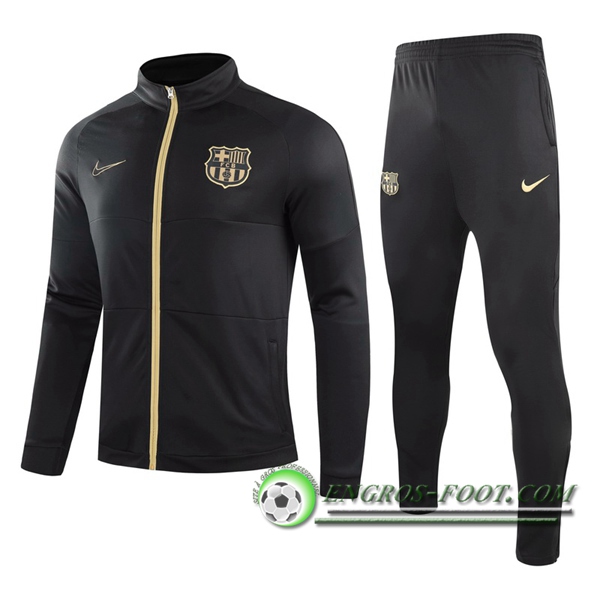 Ensemble Survetement de Foot - Veste FC Barcelone Noir 2020/2021