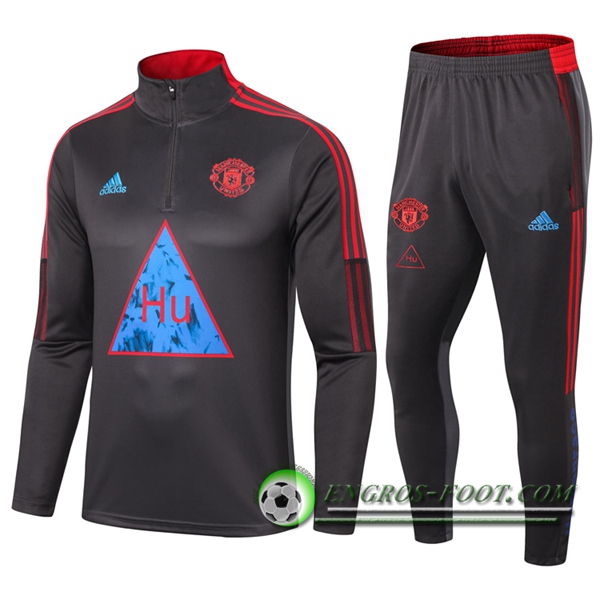 Ensemble Survetement Foot Manchester United Joint Edition Gris Fonce 2020/2021