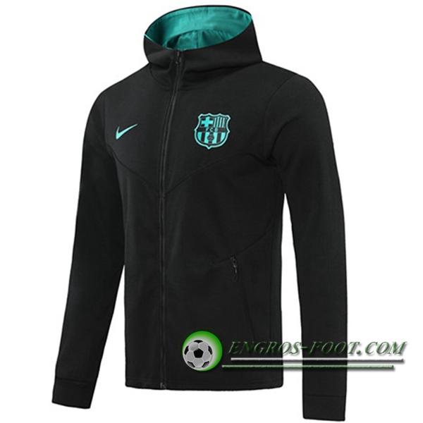 Veste A Capuche FC Barcelone Vert/Noir 2020/2021