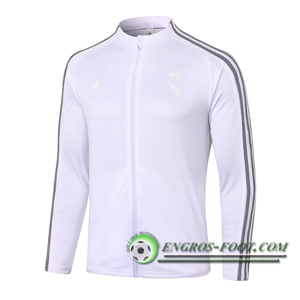 Nouveaux Veste Foot Real Madrid Blanc 2020/2021