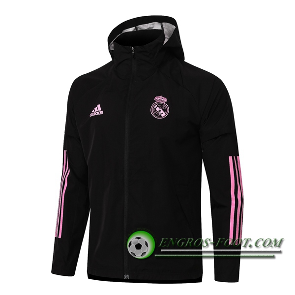 Nouveaux Coupe-Vent Real Madrid Noir/Rose 2020/2021