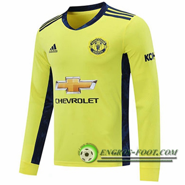 Engros-foot: Jeu Maillot Manchester United Gardien De But Vert Manche longue 2020/2021 Thailande