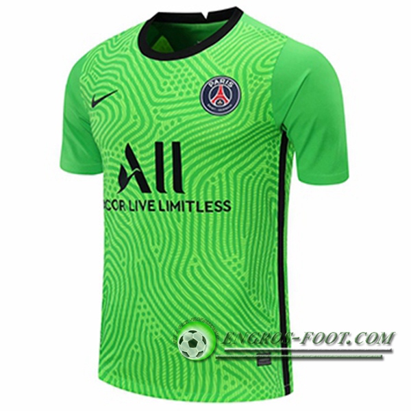 Engros-foot: Jeu Maillot de Foot PSG Gardien De But Vert 2020/2021 Thailande