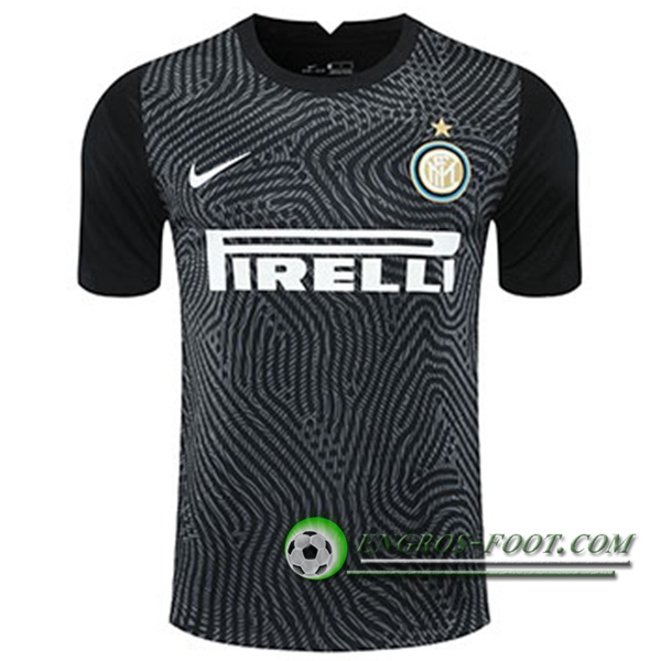 Engros-foot: Jeu Maillot Inter Milan Gardien De But Noir 2020/2021 Thailande