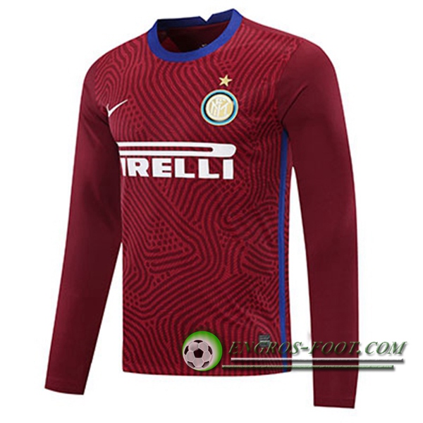 Engros-foot: Jeu Maillot Inter Milan Gardien De But Rouge Manche longue 2020/2021 Thailande