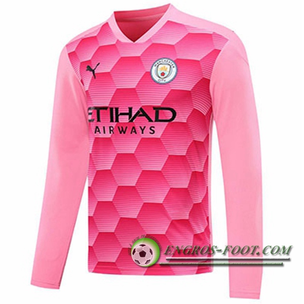 Engros-foot: Jeu Maillot Manchester City Gardien De But Rouge Manche longue 2020/2021 Thailande