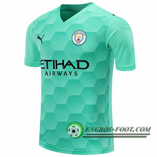 Engros-foot: Jeu Maillot Manchester City Gardien De But Vert Clair 2020/2021 Thailande