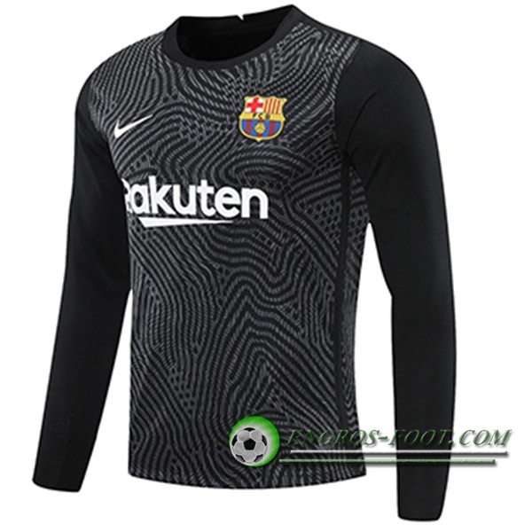 Engros-foot: Jeu Maillot FC Barcelone Gardien De But Noir Manche longue 2020/2021 Thailande